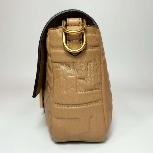 Fendi Nappa FF 1974 Embossed Baguette Bag Beige - Picture 5 of 15
